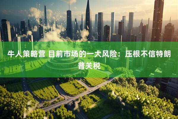 牛人策略营 目前市场的一大风险：压根不信特朗普关税