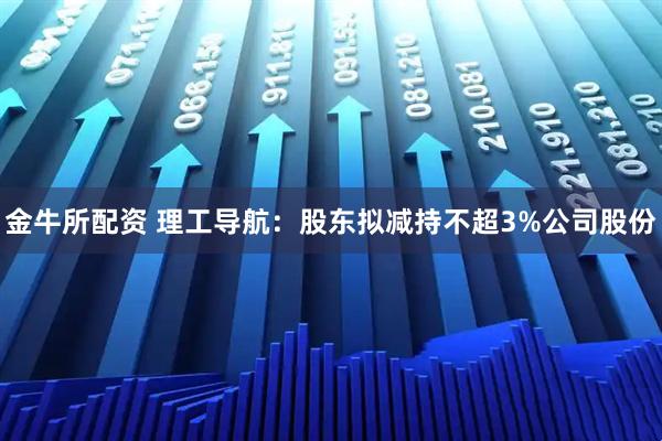 金牛所配资 理工导航：股东拟减持不超3%公司股份